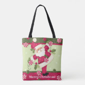 Peppermint Santa Custom Canvas tas (Achterkant)