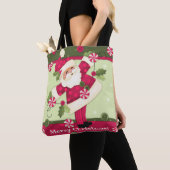 Peppermint Santa Custom Canvas tas (Dichtbij)