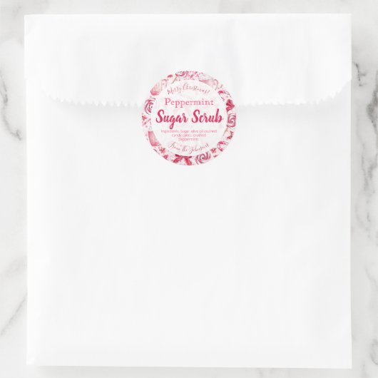 Peppermint Scented kerstSugar Scrub Labels (Tas)