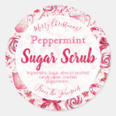Peppermint Scented kerstSugar Scrub Labels (Voorkant)