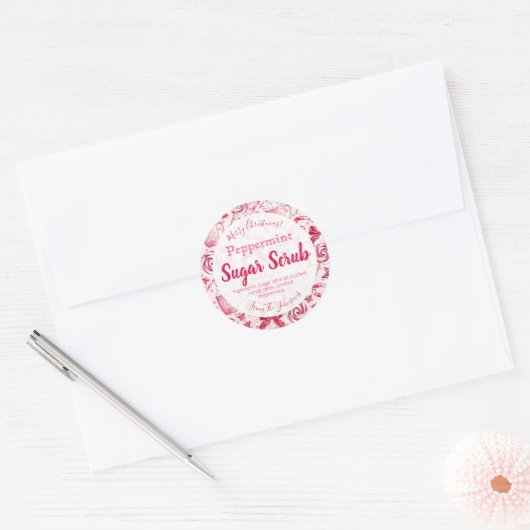 Peppermint Scented kerstSugar Scrub Labels (Envelop)