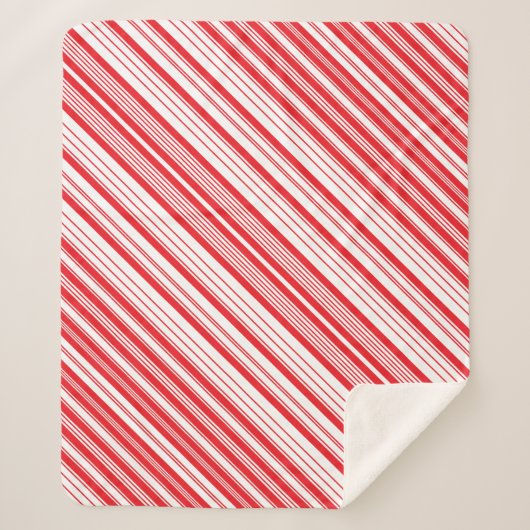 Peppermint Sherpa Blanket (3 formaten) Sherpa Deken (Voorkant)