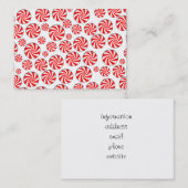 Peppermint Snoep Achtergrond Visitekaartje (Voorkant / Achterkant)