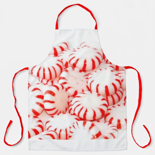 Peppermint Snoep All-Over-Print Long Apron Schort (Voorkant)