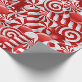 Peppermint-Snoep Cadeaupapier (Hoek)