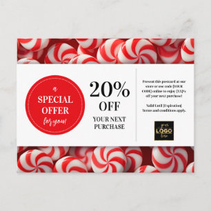 Peppermint Snoep Custom Coupon Korting Briefkaart