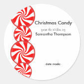 Peppermint Snoep Custom Ronde Sticker (Voorkant)