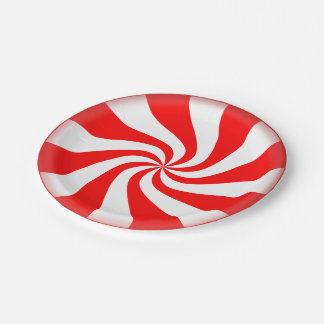 Peppermint Snoep Disposable Holiday Paper Borden Papieren Bordje