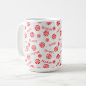 Peppermint snoep en inspirerend woorden koffiemok (Voorkant links)