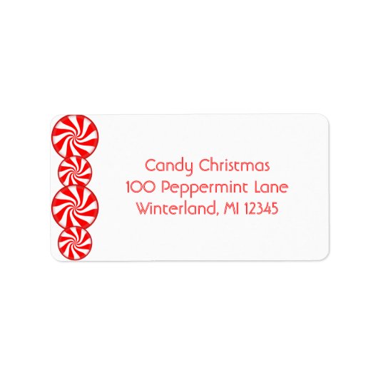 Peppermint-Snoep Etiket (Voorkant)