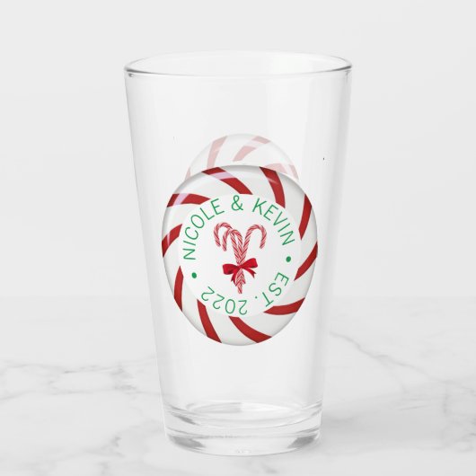Peppermint Snoep Glass Tumbler (Achterkant)