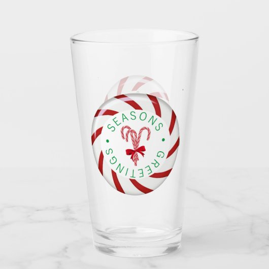 Peppermint Snoep Glass Tumbler (Voorkant)