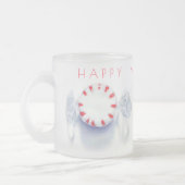 PEPPERMINT SNOEP HAPPY MERRY Frosted Glass Mok (Links)