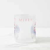 PEPPERMINT SNOEP HAPPY MERRY Frosted Glass Mok (Center)