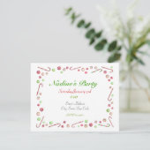 Peppermint Snoep Invitation Kaart (Staand voorkant)