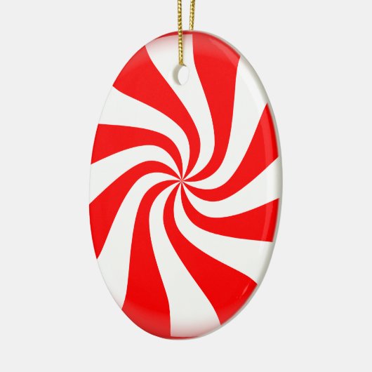 Peppermint-Snoep Keramisch Ornament (Links)