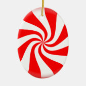 Peppermint-Snoep Keramisch Ornament (Voorkant)