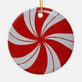 Peppermint-Snoep Keramisch Ornament (Voorkant)