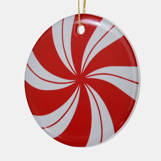 Peppermint-Snoep Keramisch Ornament (Links)