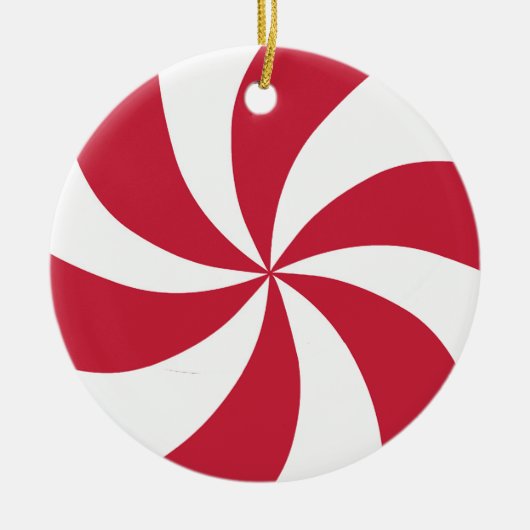 Peppermint-Snoep Keramisch Ornament (Voorkant)