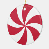 Peppermint-Snoep Keramisch Ornament (Links)