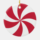 Peppermint-Snoep Keramisch Ornament (Achterkant)