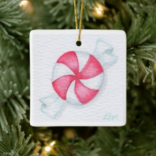 Peppermint-Snoep Keramisch Ornament (Boom)