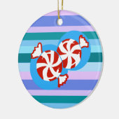 Peppermint-Snoep Keramisch Ornament (Links)