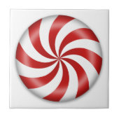 Peppermint-Snoep keramisch tapijtschel Tegeltje (Voorkant)