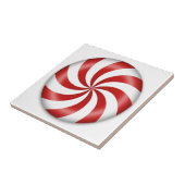 Peppermint-Snoep keramisch tapijtschel Tegeltje (Zijkant)