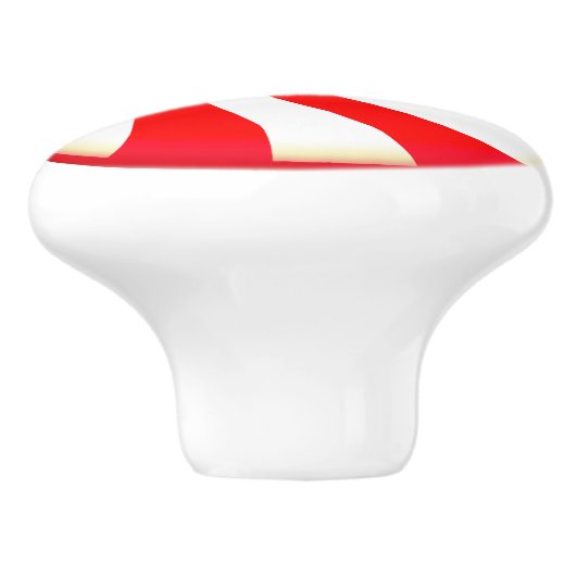 Peppermint-Snoep Keramische Knop (Zijkant)