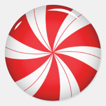 Peppermint-Snoep | Kerst stickers van snoepsuikerr