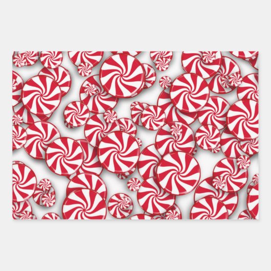 Peppermint Snoep Kerstmis  Inpakpapier Vel (Voorkant 3)