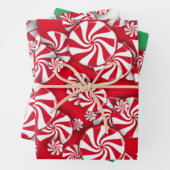 Peppermint Snoep Kerstmis  Inpakpapier Vel (In situ)