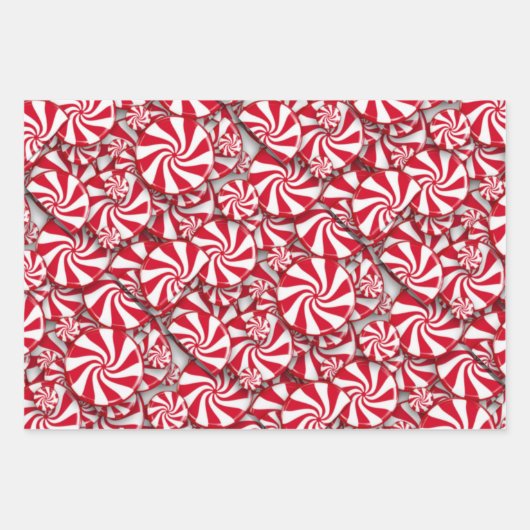 Peppermint Snoep Kerstmis  Inpakpapier Vel (Voorkant 2)