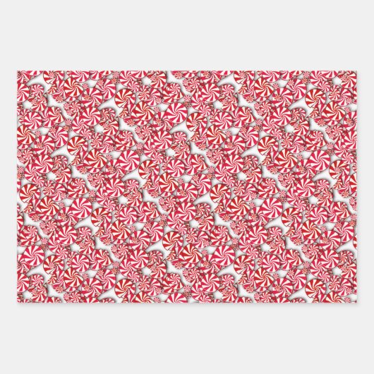 Peppermint Snoep Kerstmis  Inpakpapier Vel (Voorkant)
