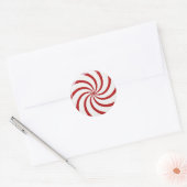Peppermint Snoep kerstmis Klassieke ronde Sticker (Envelop)