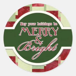 Peppermint Snoep Kerstmis Modern Ornaments Ronde Sticker