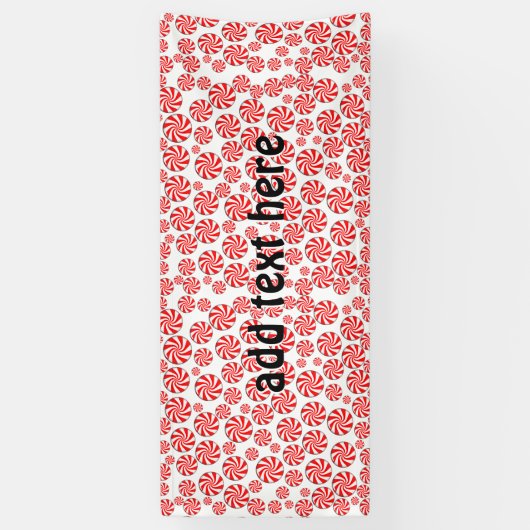Peppermint Snoep Kerstmis Spandoek (Verticaal)