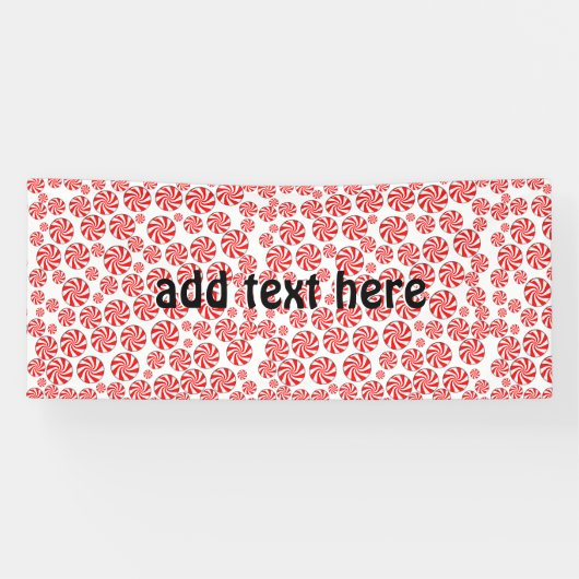 Peppermint Snoep Kerstmis Spandoek (Horizontaal)