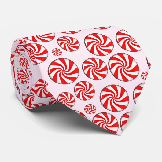 Peppermint Snoep Kerstmis Stropdas (Opgerold)