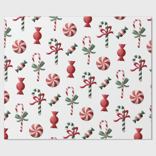 Peppermint-Snoep kerstpapier Cadeaupapier (Vlak)