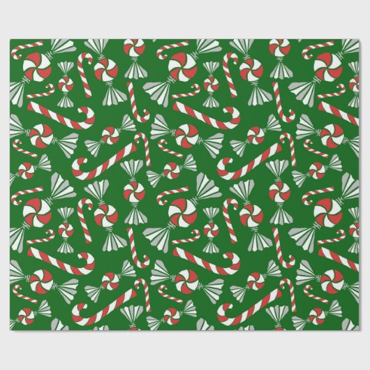 Peppermint-Snoep kerstpapier Cadeaupapier (Vlak)