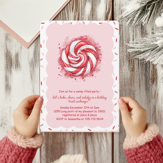 Peppermint Snoep Koekjes Uitwisseling Kaart
