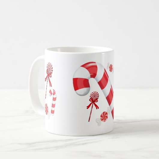 Peppermint-Snoep Koffiemok (Voorkant links)