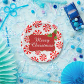 Peppermint Snoep Merry Kerstparty Papieren Bordje (Feest)