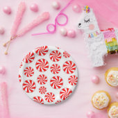 Peppermint Snoep Merry Kerstparty Papieren Bordje (Feest)