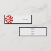 Peppermint-Snoep Mini Visitekaartje (Voorkant / Achterkant)