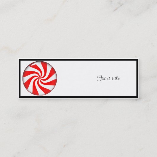 Peppermint-Snoep Mini Visitekaartje (Voorkant)