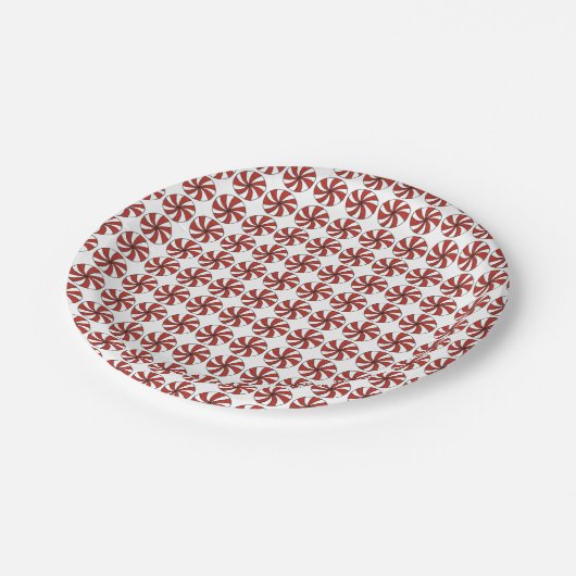 Peppermint Snoep Mints Kerstfeestartikelen Papieren Bordje (Gekanteld)